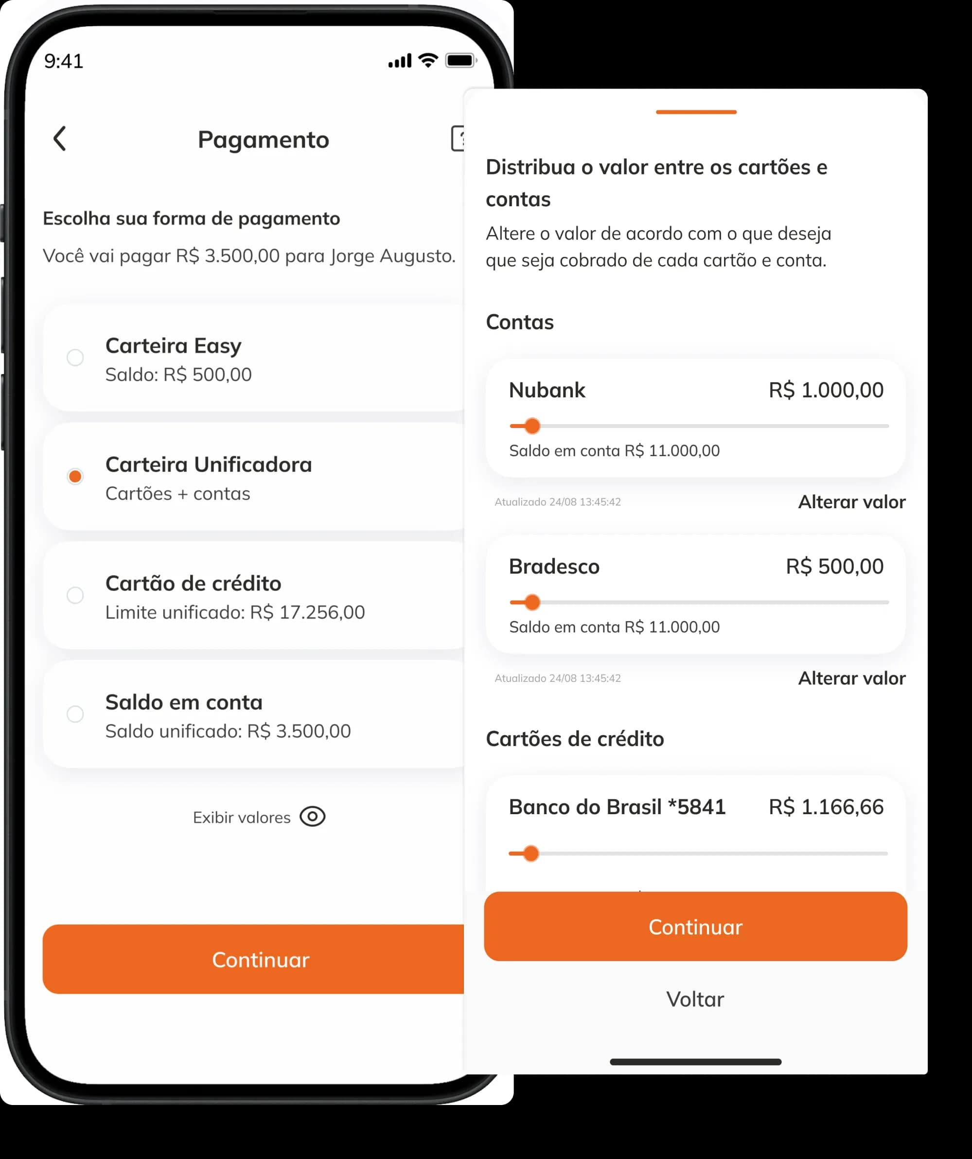 Pagamentos e transferências